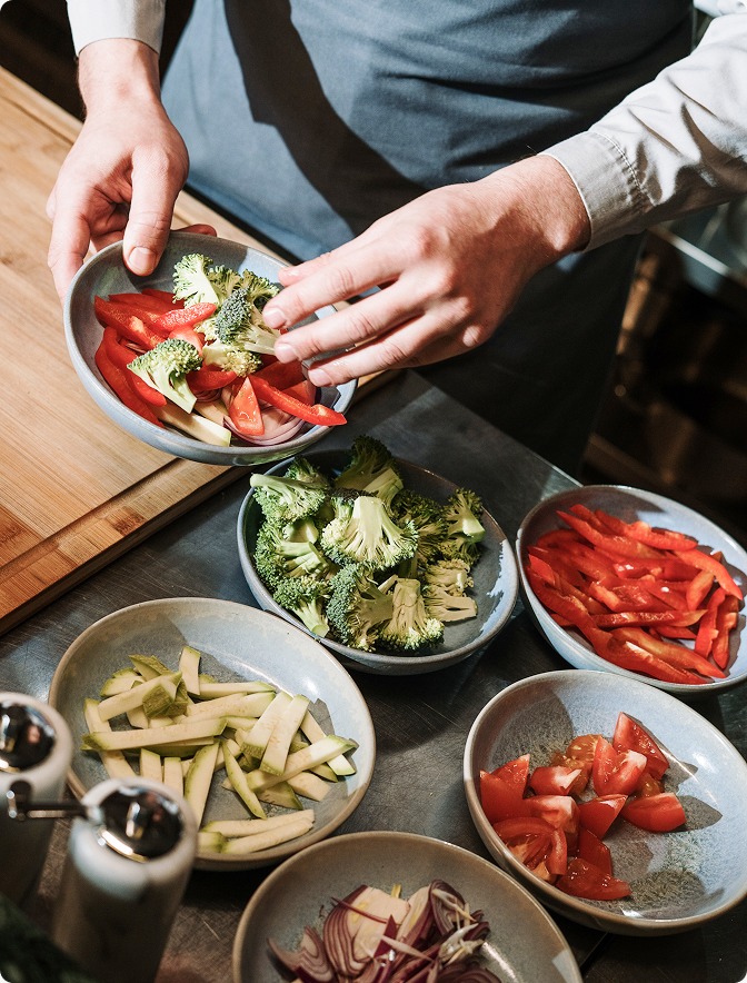 Chef preparing food